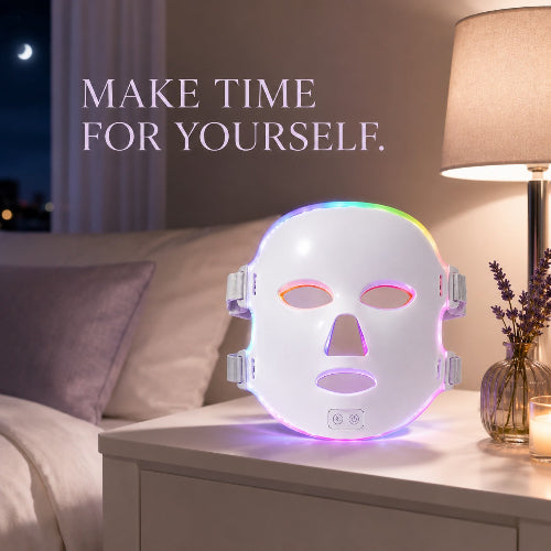 7-Color LED Facial & Neck Light Therapy Mask