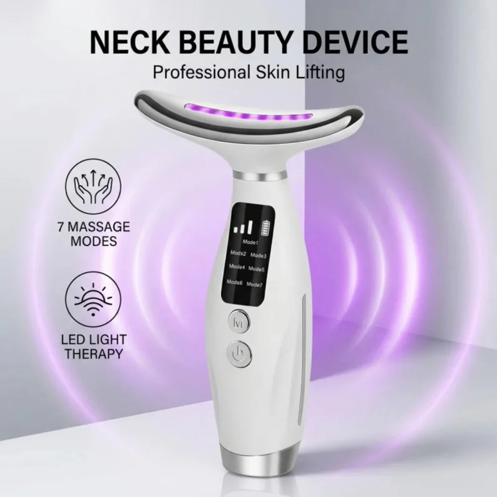 7-Color LED Face & Neck Lifting Massager
