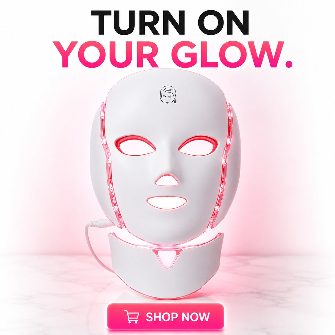 7-Color LED Facial & Neck Light Therapy Mask