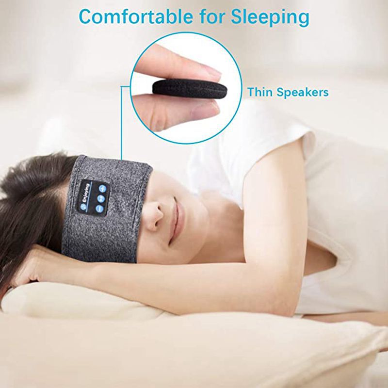 Wireless Bluetooth Sleeping Headphones Headband Thin Soft Elastic Comfortable Music Ear Phones Eye Mask For Side Sleeper Sports Halalzen