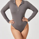 Fashion Long Sleeve Jumpsuit Seamless Slimming Shapewear For Women Romper Halalzen