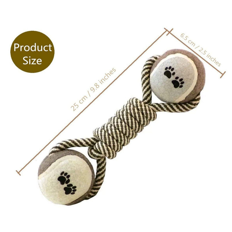 Interactive Dog Rope Toy with Tennis Ball