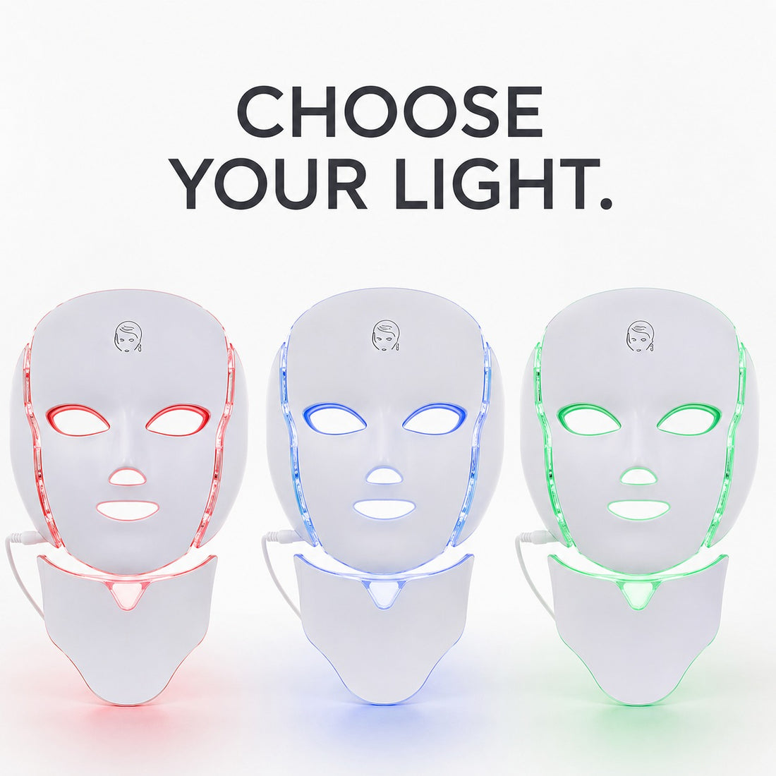 7-Color LED Facial &amp; Neck Light Therapy Mask