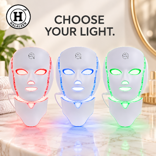  LED Facial &amp; Neck Light Therapy Mask