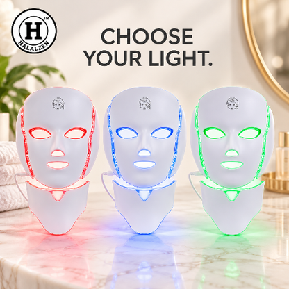  LED Facial &amp; Neck Light Therapy Mask