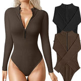 Fashion Long Sleeve Jumpsuit Seamless Slimming Shapewear For Women Romper Halalzen