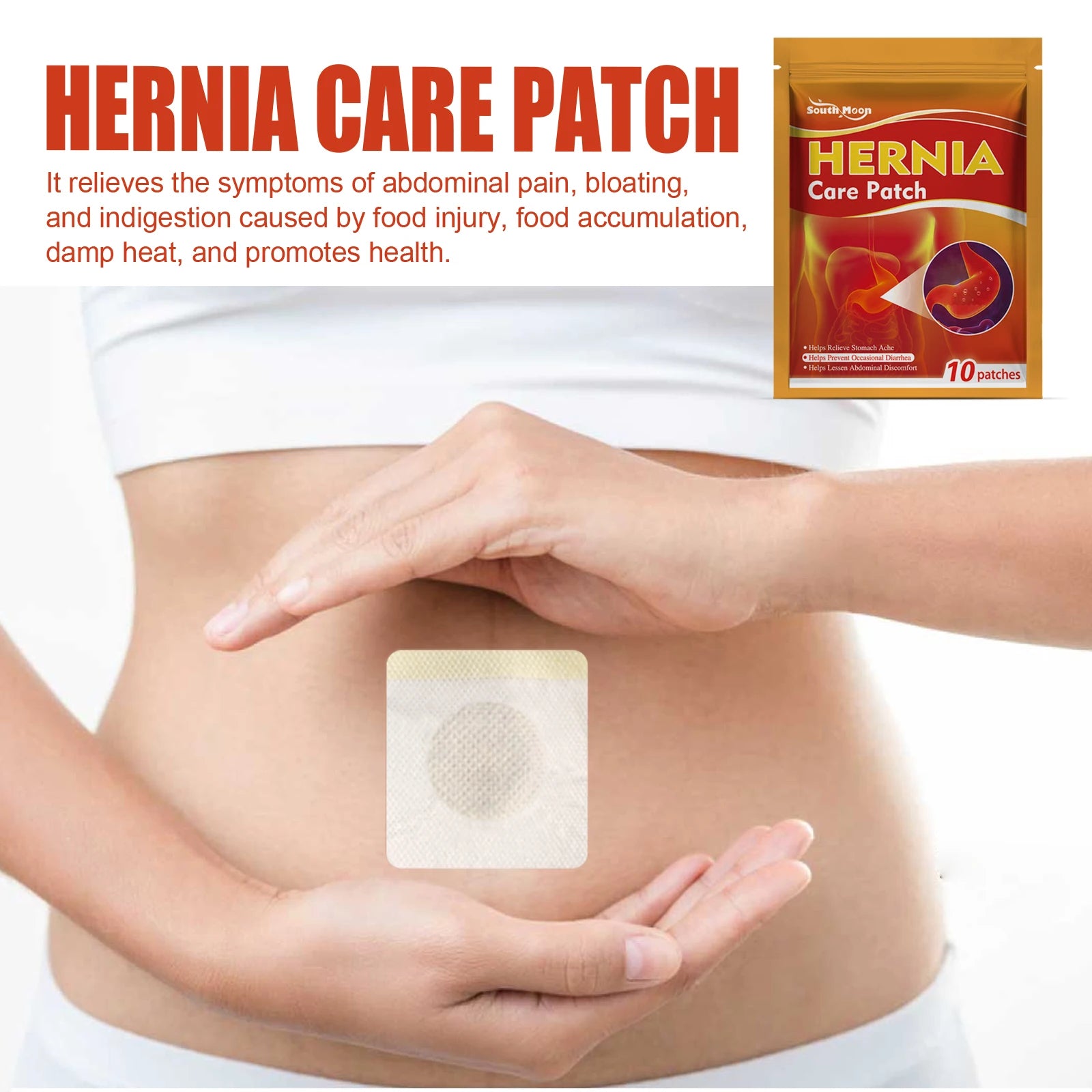 South Moon 10pcs Body Acupoint Patch Abdominal Acupoint Herbal Promote Metabolism Detox Relieve Body Pressure Care Navel Patch