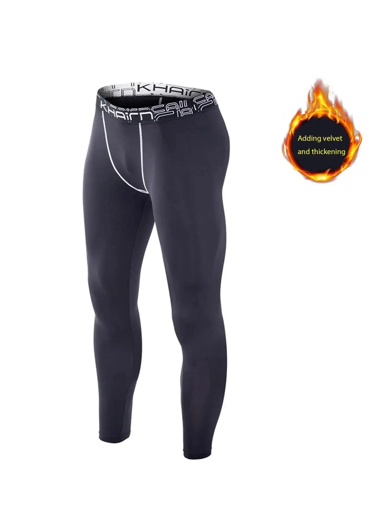 Men's Winter Fleece-Lined Thermal Sports Pants PRO Series Fitness Leggings Halalzen UK