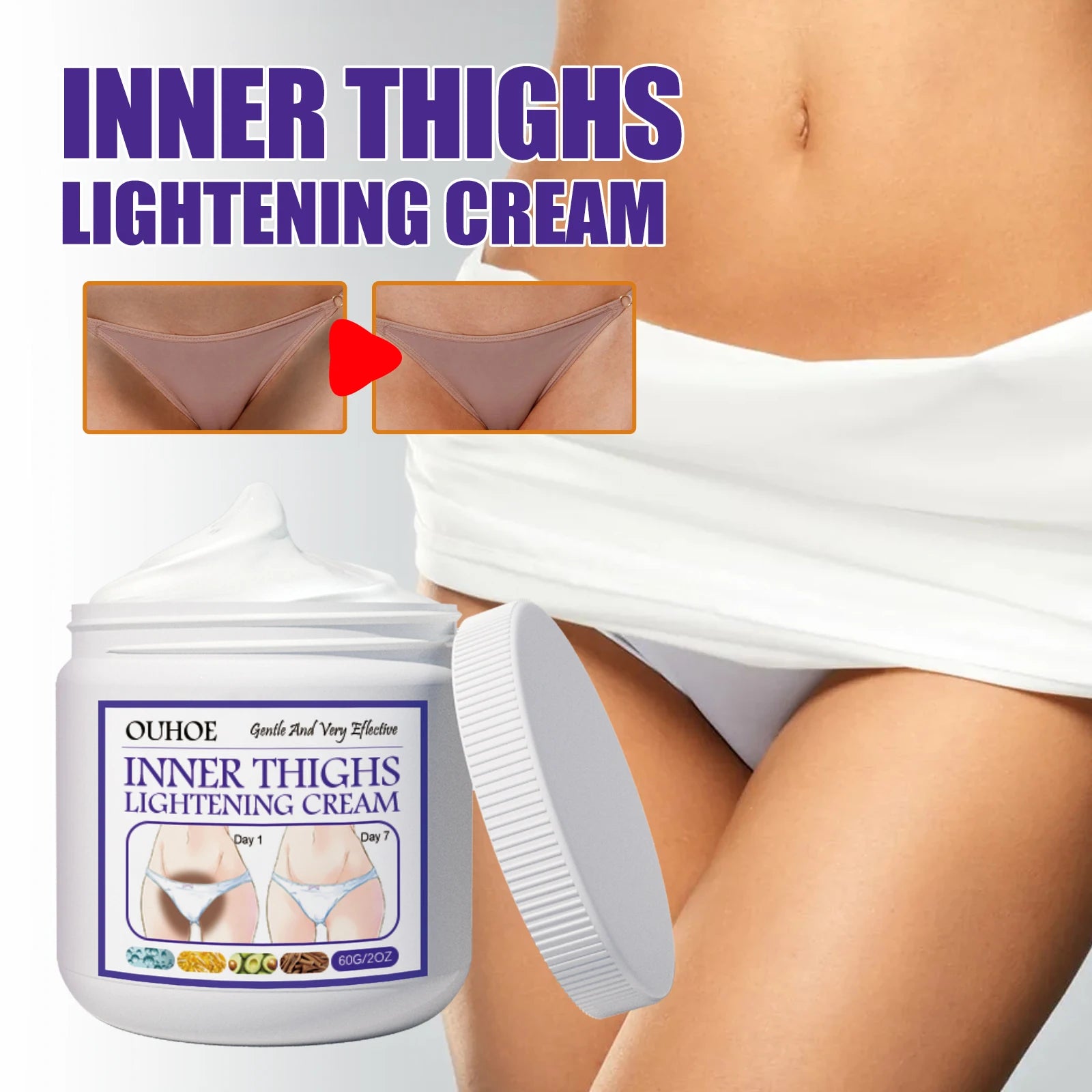 New Arrival Inner Thighs Lightening Cream Private Area Armpit Buttock Instant Whitening Cream Body Moist Bleaching Skin Lotion