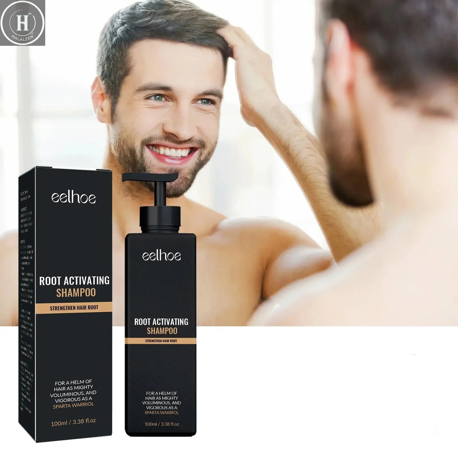 EELHOE Hair Regrowth Root Natural Herbal Dense Hair Shampoo Hair Repair Care Fluffy Smoothing Nourishing Anti Falling Shampoo HALALZEN