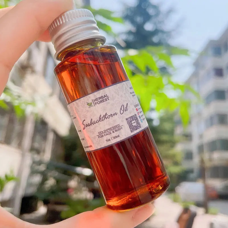 Pure Natural Seabuckthorn Fruit Oil Moisturizes Fades Acne Scars Improve Skin Luster Elasticity Repair Skin Barrier Massage Oil HALALZEN