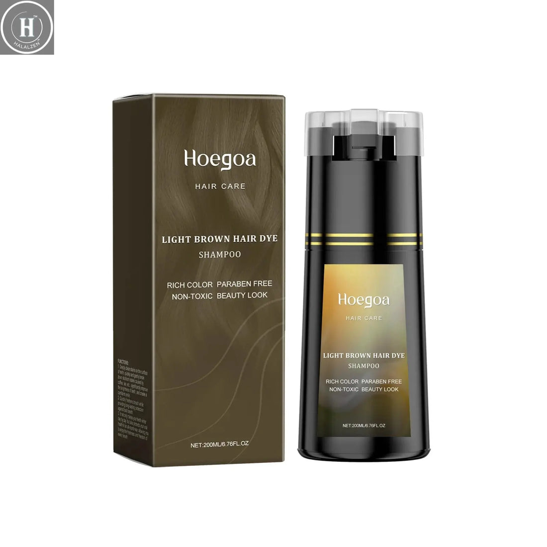 Hoegoa 200ml Hair Dye Shampoo Herbal Diy Fashion Hair Natural Coloring Oil Control Fluffy Nourish Scalp Hair Dyeing Shampoo HALALZEN