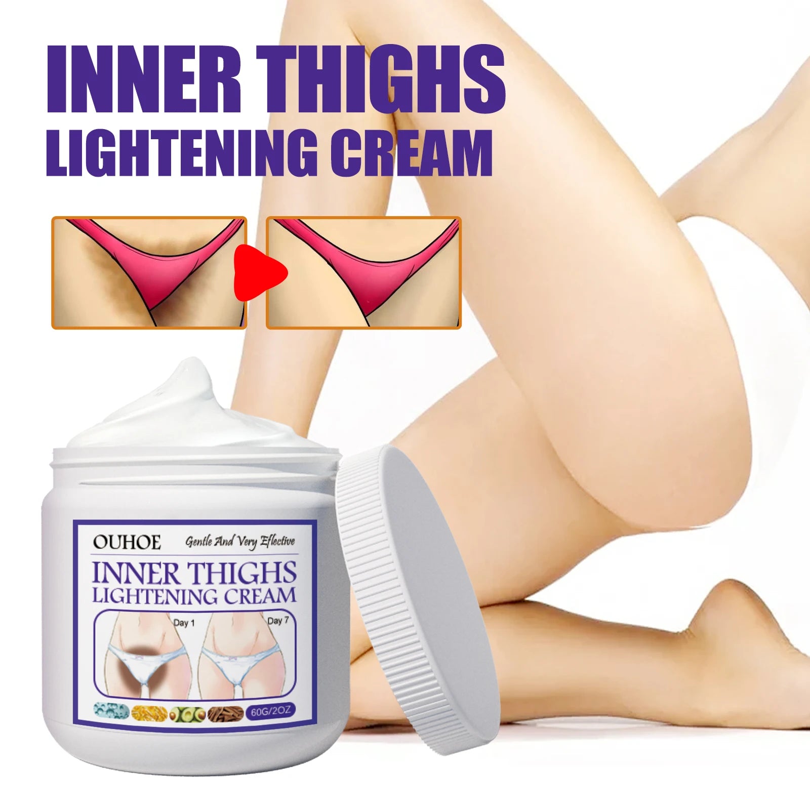 New Arrival Inner Thighs Lightening Cream Private Area Armpit Buttock Instant Whitening Cream Body Moist Bleaching Skin Lotion