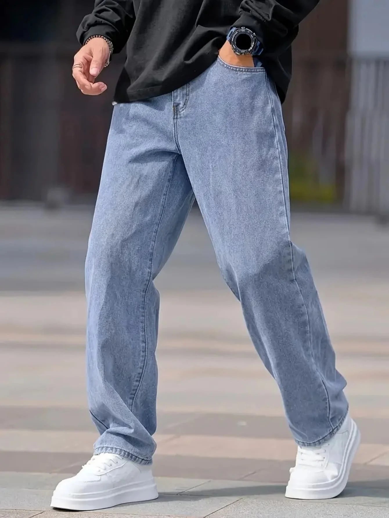 Men’s Everyday Blue Jeans, Lightweight Soft Denim, Streetwear to Smart Casual Transition