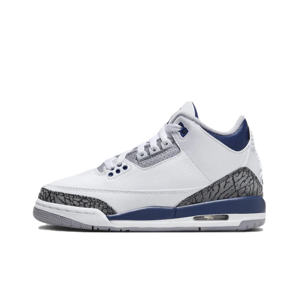 Original Air Jordan 3 “White Cement" GS Size For Women Classic Casual Retro Basketball Sneakers