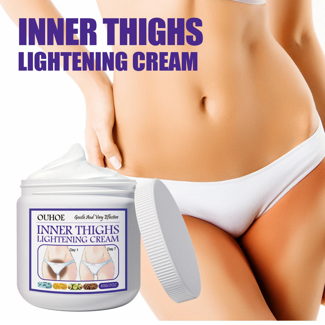 New Arrival Inner Thighs Lightening Cream Private Area Armpit Buttock Instant Whitening Cream Body Moist Bleaching Skin Lotion