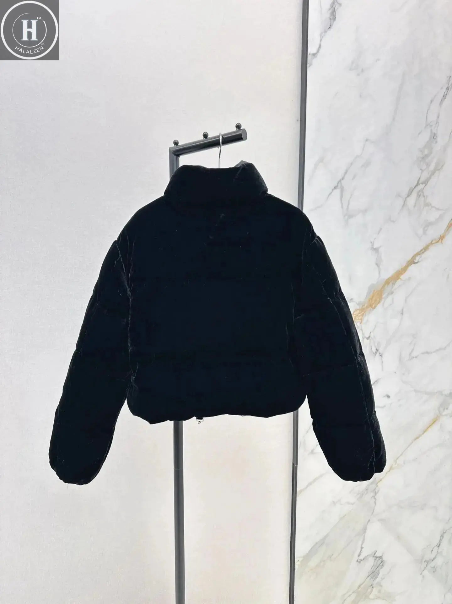 2025 Autumn/Winter New Velvet Stand up Collar Short Down Jacket Short Version Versatile Lightweight and Soft Sticky 364 Halalzen UK