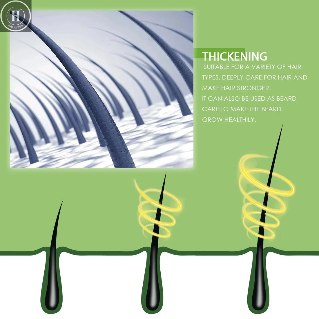 Rosemary Hair Oil Anti Hair Loss Stimulate Hair Growth Nourishing Scalp Strengthen Follicles Purify Scalp Restore Shine Hair Oil HALALZEN