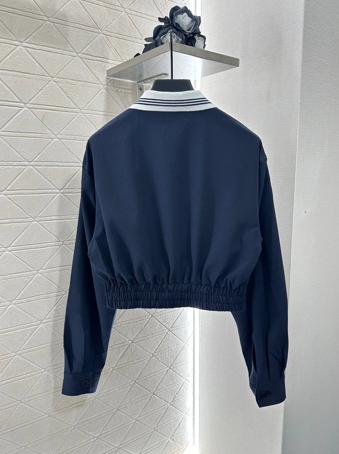 2025 Spring and Autumn Short Jacket Coat with Twill Cotton Material Delicate Texture Zipper Adjustment Elastic Collar WYY-301