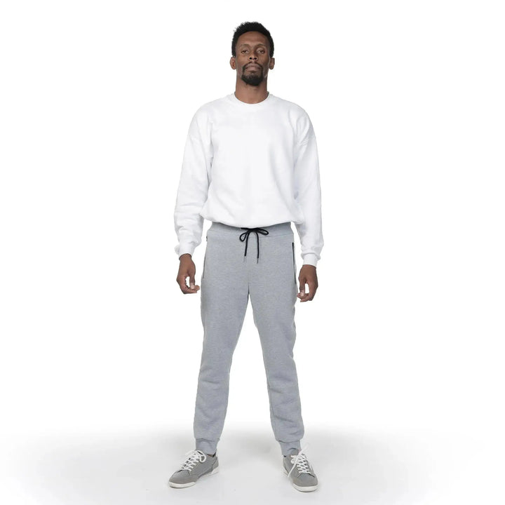 3 PACK: Men's Fleece Lined Slim Fit Casual Tech Jogger Sweatpants Zipper Pockets for Casual Wear, Sports, and Loungewear S-3XL Halalzen UK
