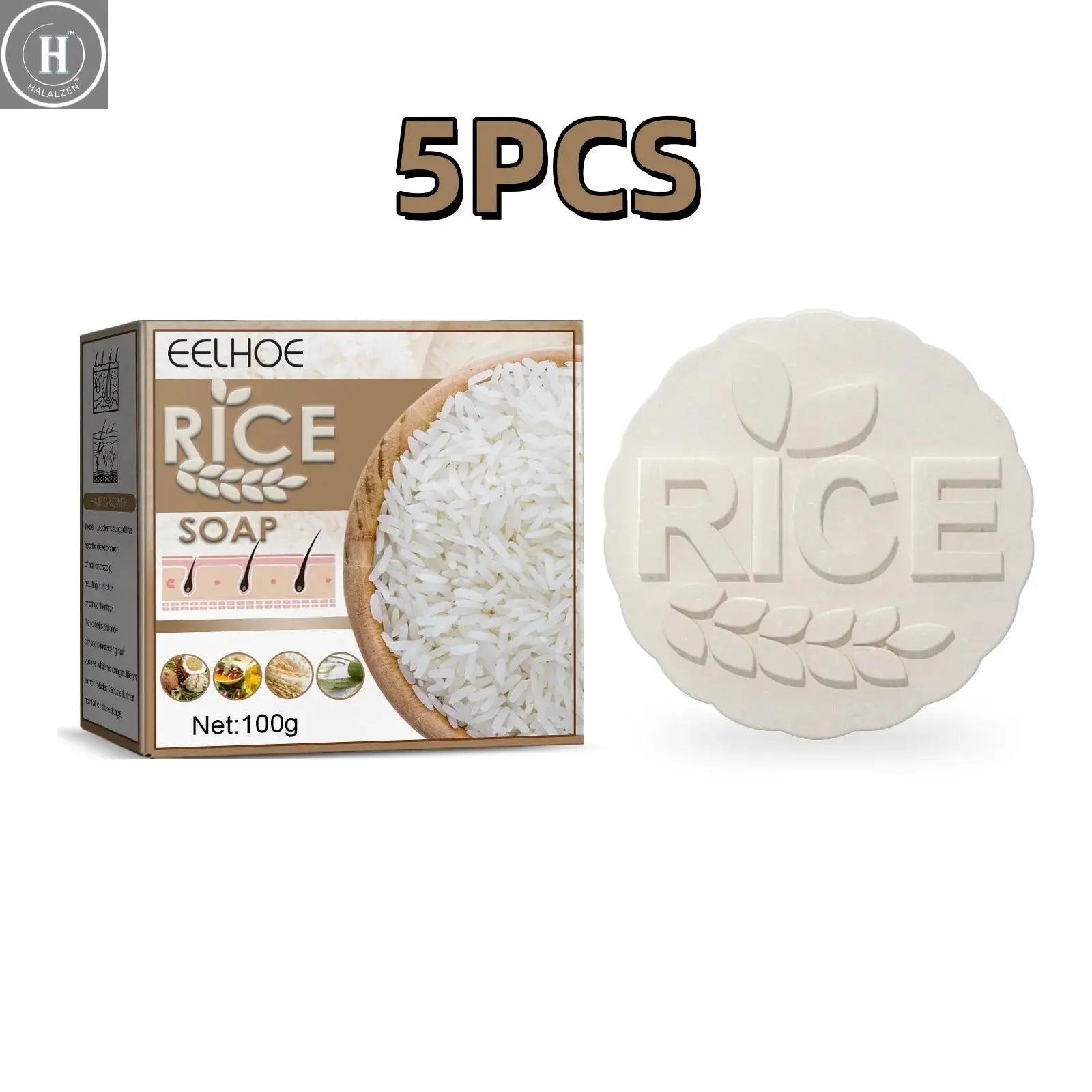 Rice Shampoo Bar Promote Hair Growth Anti Hair Loss Strengthen Hair Roots Scalp Care Dandruff Treatment Volumizing Shampoo Soap HALALZEN