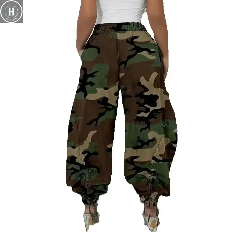 Women's Loose Fit Lace-Up Drawstring Jeans | High Waist Stretchy Legging-Style Casual Pants for Streetwear/Daily Wear S/S Fashio Halalzen UK