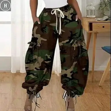 Women's Loose Fit Lace-Up Drawstring Jeans | High Waist Stretchy Legging-Style Casual Pants for Streetwear/Daily Wear S/S Fashio Halalzen UK