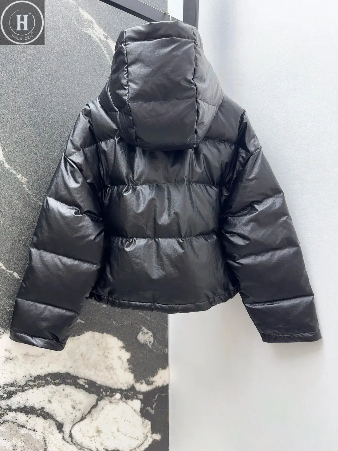 High Quality Autumn Winter Women's Casual Fashion Solid Hooded Zipper Thermal Short Style Down Jacket JQ Halalzen UK