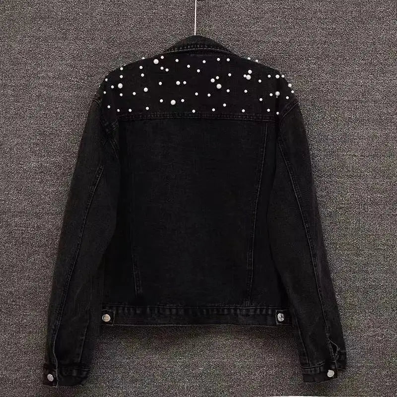 Bride to Be Personalized White Pearl Denim Jacket Bachelorette Wedding Gifts Customized Name Bridesmaid Dressing Gown Jean Coats