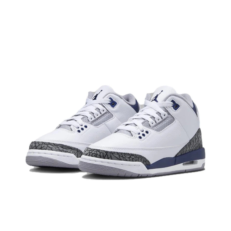 Original Air Jordan 3 “White Cement" GS Size For Women Classic Casual Retro Basketball Sneakers