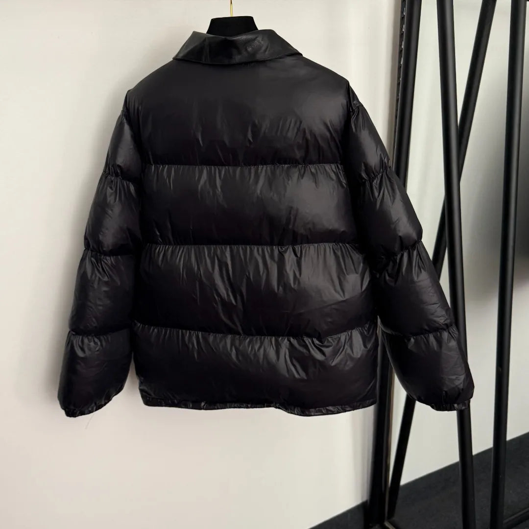 25Ss Autumn Winter Women's Colorful Leather Leather Long Sleeve Cotton Bread Suit Jacket SU137