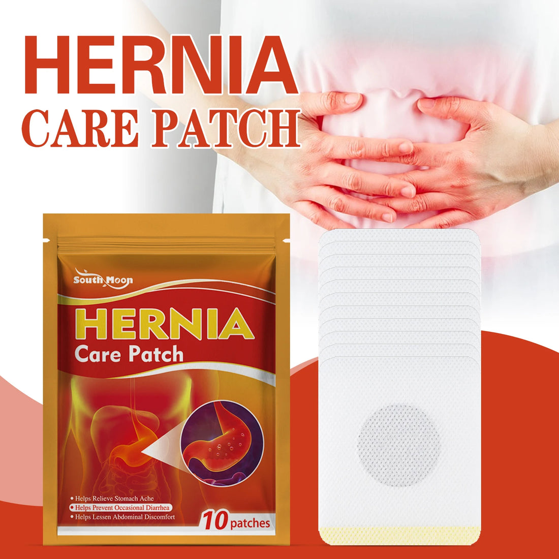 South Moon 10pcs Body Acupoint Patch Abdominal Acupoint Herbal Promote Metabolism Detox Relieve Body Pressure Care Navel Patch