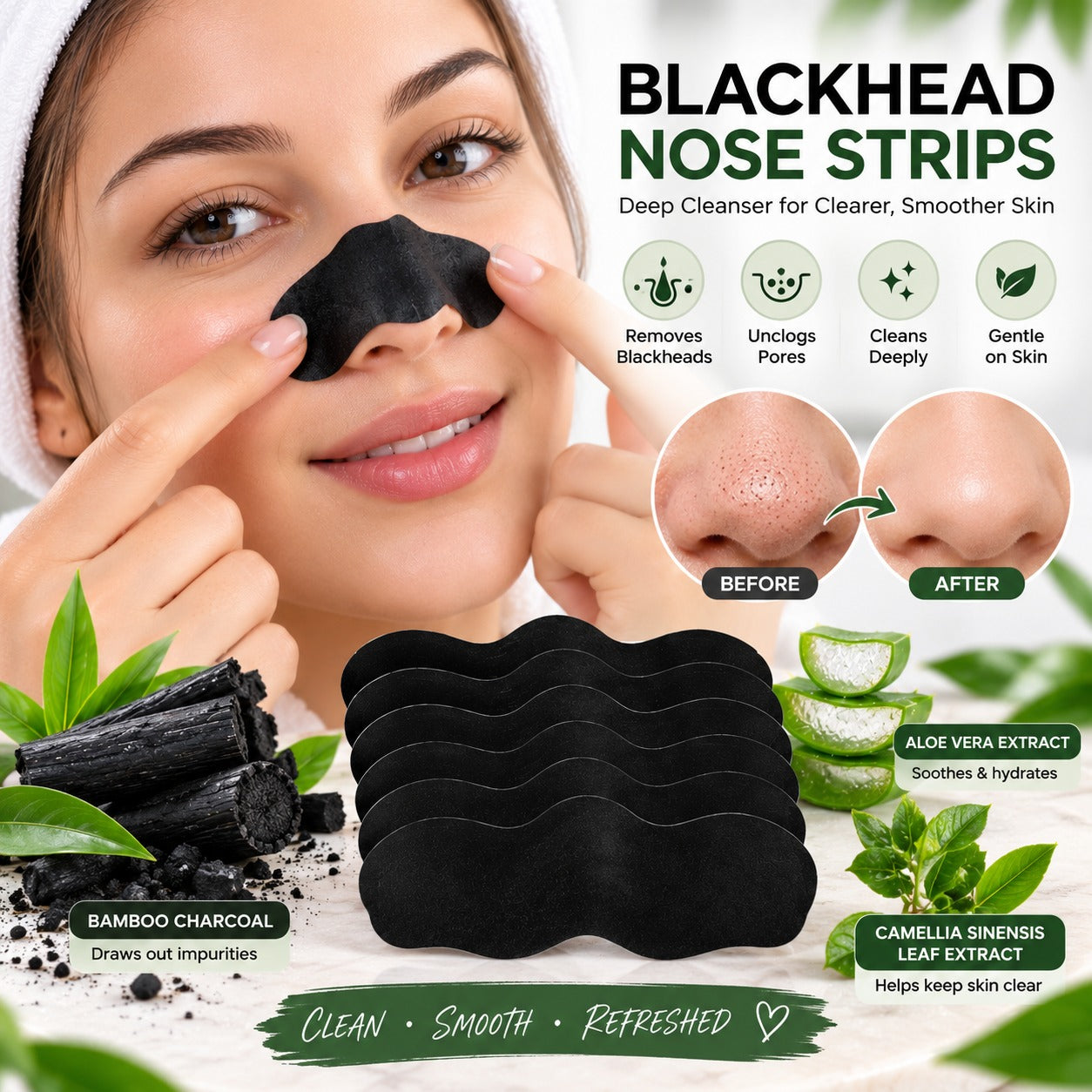 Blackhead Remover Nose Strips Pore Cleansing Skin Care Patches