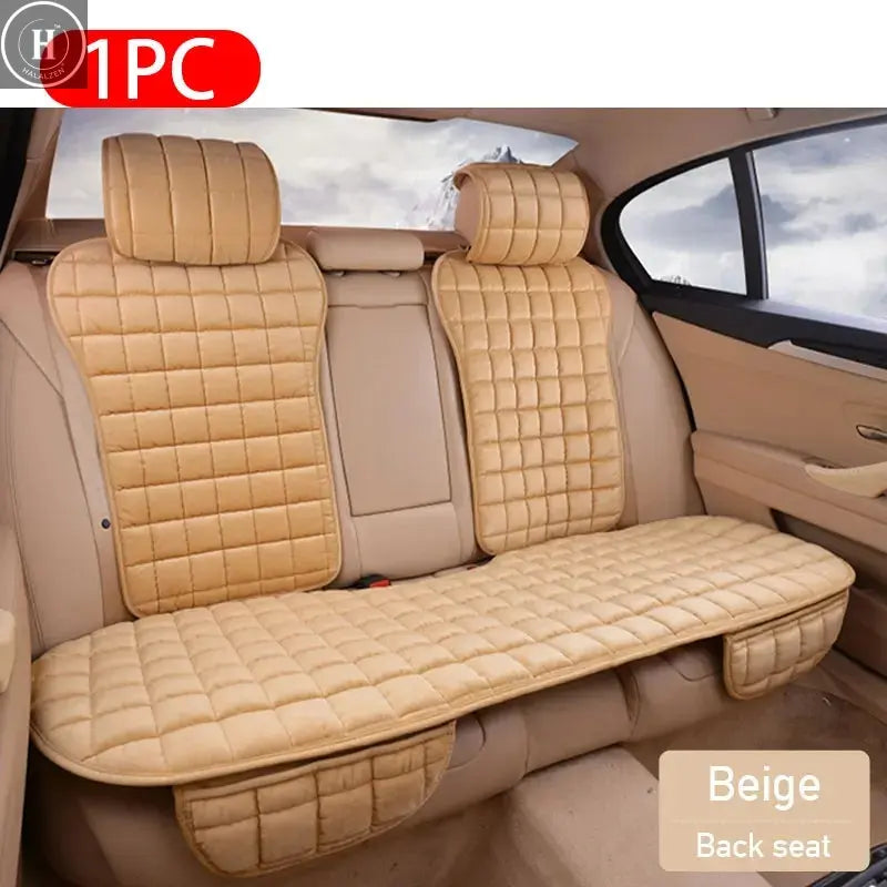 SEAMETAL Plush Car Seat Cover Soft Vehicle Seat Cushion with Backrest Pad Anti Scratch Chair Protector Universal for Sedan Suv HALALZEN