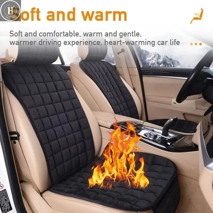 SEAMETAL Plush Car Seat Cover Soft Vehicle Seat Cushion with Backrest Pad Anti Scratch Chair Protector Universal for Sedan Suv HALALZEN