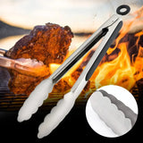 9/12/16 Inch Long Bbq Tongs Non-Slip Handle Stainless Steel Fried Barbecue Clip Salad Bread Clamp Kitchen Tools Meat Food Clip Halalzen