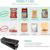 Mini Bag Sealer 2 in 1 Rechargeable Portable Bag Vacuum Heat Sealer&Cutter for Plastic Snack PVC Bags Outdoor Picnic Campaign Halalzen