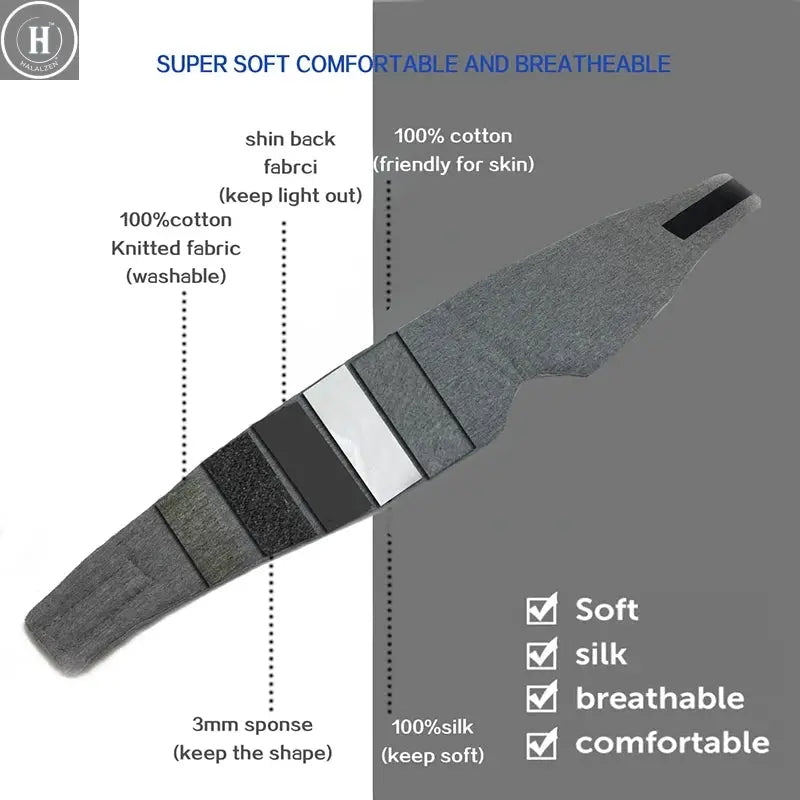 100% Cotton Silk Sleep Mask Blindfold Eye Cover Eye Patch Women Men Soft Portable Blindfold Travel Eyepatch Sleeping Eye Mask HALALZEN