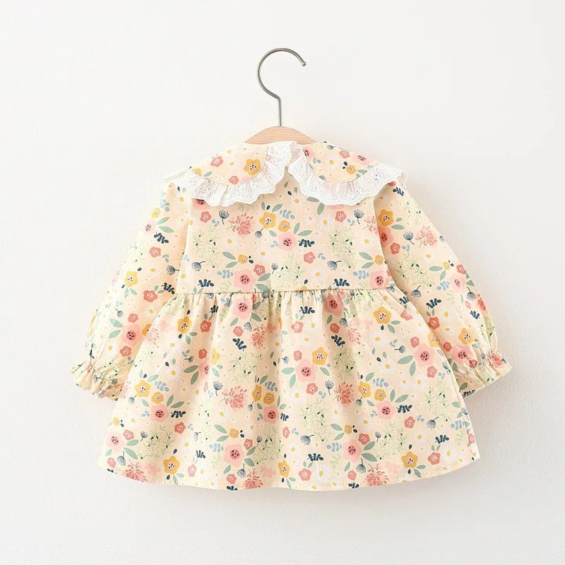 Toddler Girls' baby clothes spring autumn floral dresses