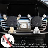 Gravity Car Phone Holder Air Vent Clip Smile Face Mount Mobile Cell Stand GPS Support For iPhone Xiaomi Samsung Halalzen