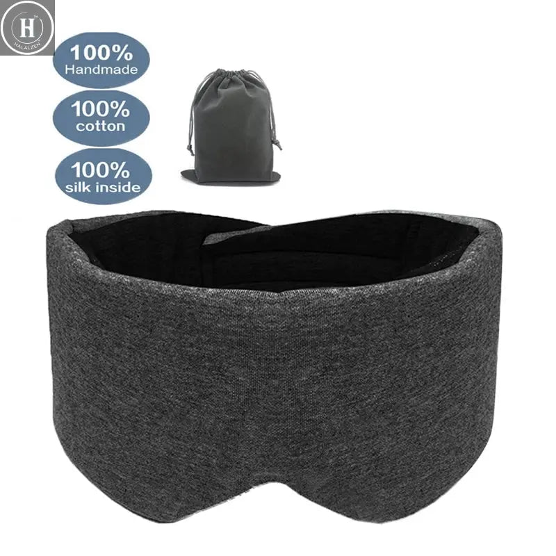 100% Cotton Silk Sleep Mask Blindfold Eye Cover Eye Patch Women Men Soft Portable Blindfold Travel Eyepatch Sleeping Eye Mask HALALZEN