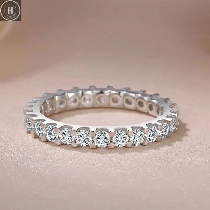 So-Bling S925 Sterling Silver Rings For Women Elegant Fine Cubic Zirconia Ring Bridal Wedding Engagement Women Trendy Jewelry HALALZEN