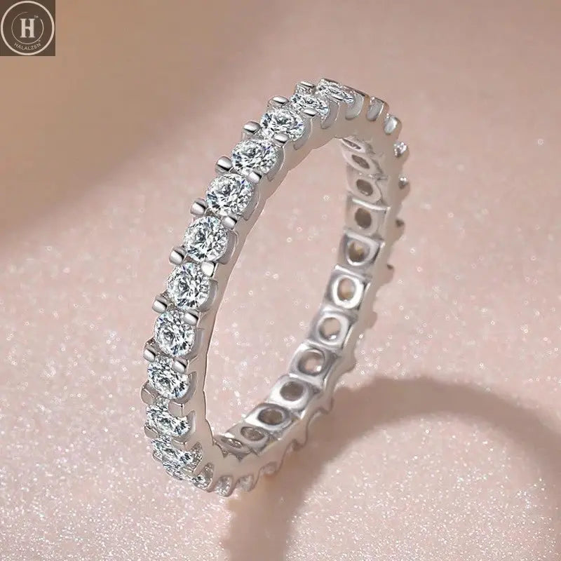 So-Bling S925 Sterling Silver Rings For Women Elegant Fine Cubic Zirconia Ring Bridal Wedding Engagement Women Trendy Jewelry HALALZEN