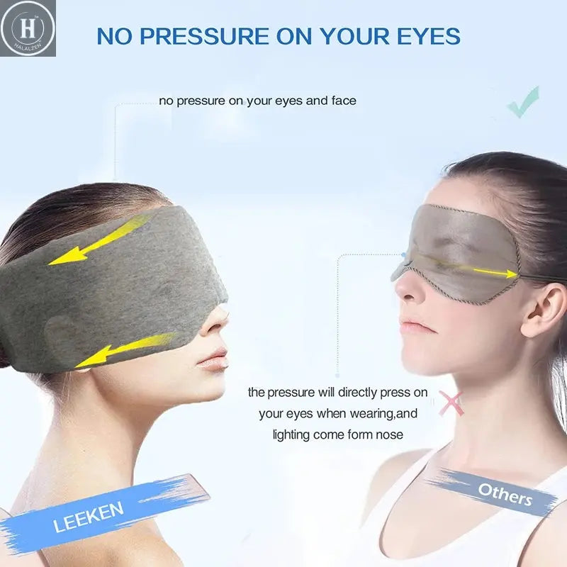 100% Cotton Silk Sleep Mask Blindfold Eye Cover Eye Patch Women Men Soft Portable Blindfold Travel Eyepatch Sleeping Eye Mask HALALZEN