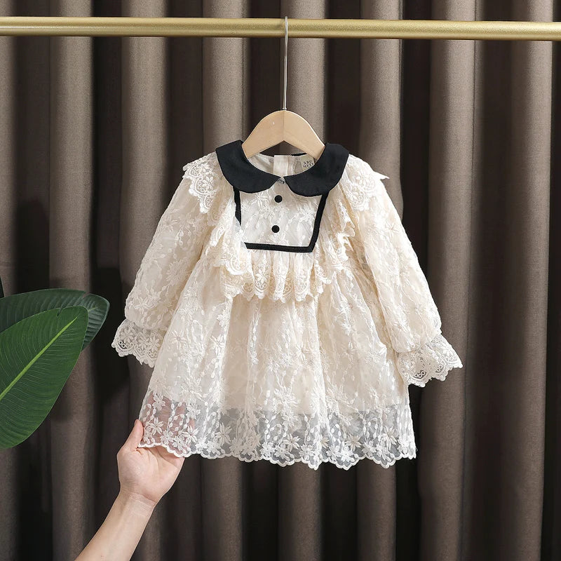 Spring new baby born girl clothes lace princess dress