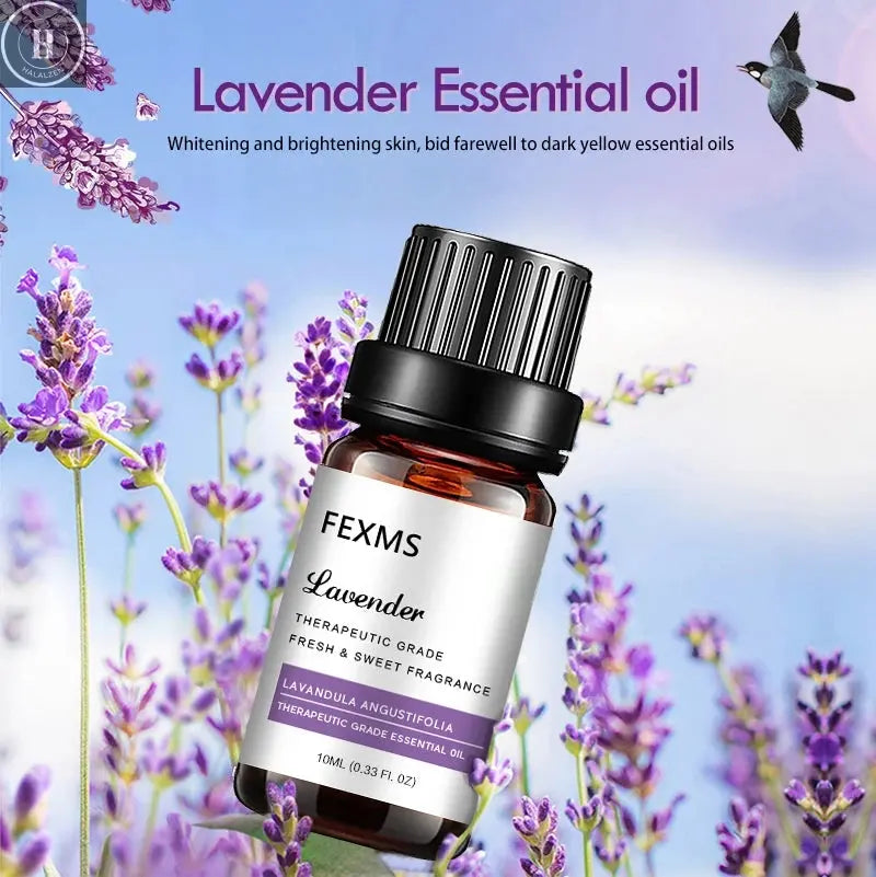Lavender Essential Oil For Stress Relief, Sleep and Relaxation - Topical For Dry Skin and Irritation - Inhale to Ease Tension HALALZEN