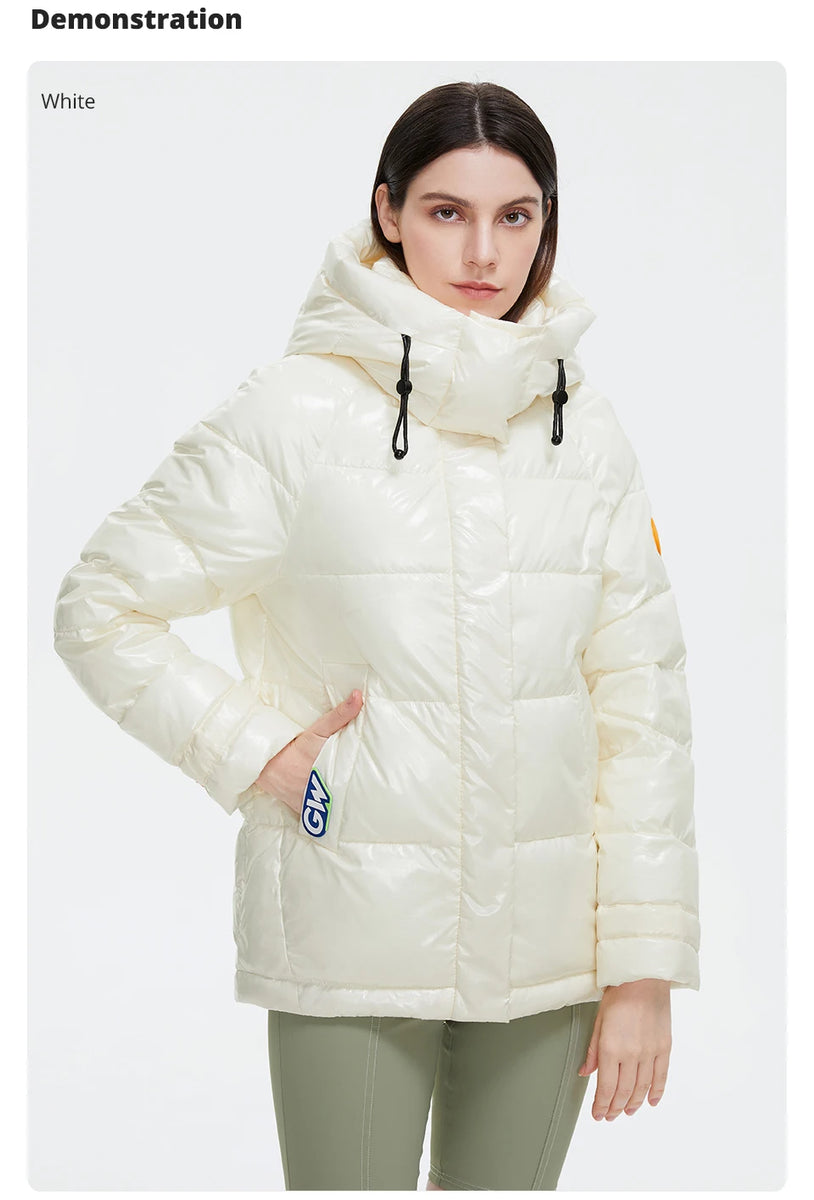 GASMAN 2022 New Winter Jackets Women Coat White Short Fashion Personality Women's jacket Hooded Waterproof Hot sale parka 81051