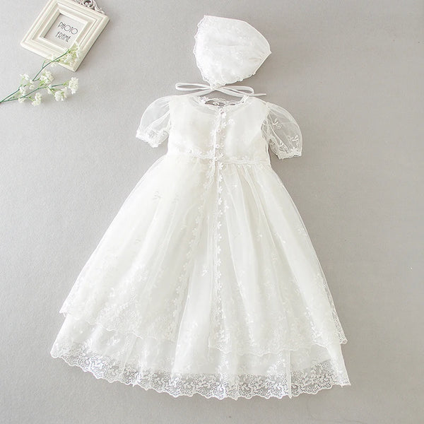 New Baby Girl Dress One year old Baptism Dress