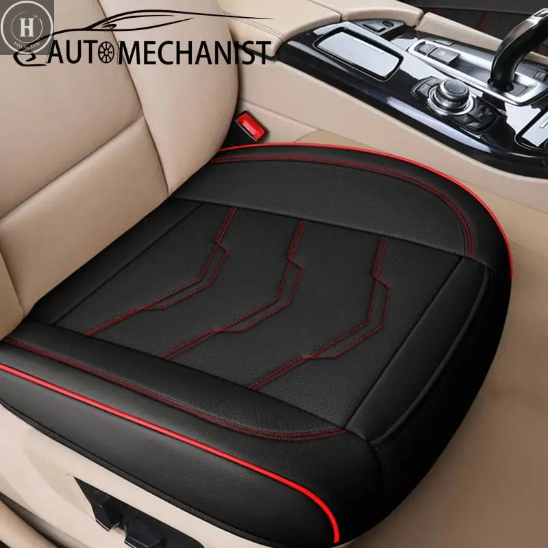 Universal PU Leather Car Seat Cover Breathable Automobiles Protect Seat Cushion Vehicle Luxury Interior Non Slide Accessories HALALZEN