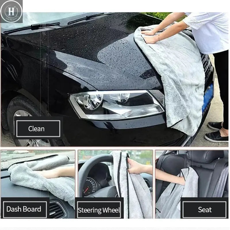 75x35 60x40cm Microfiber Car Wash Towel Fast Drying Auto Cleaning Extra Soft Cloth High Water Absorption For Car Wash Accessorie HALALZEN